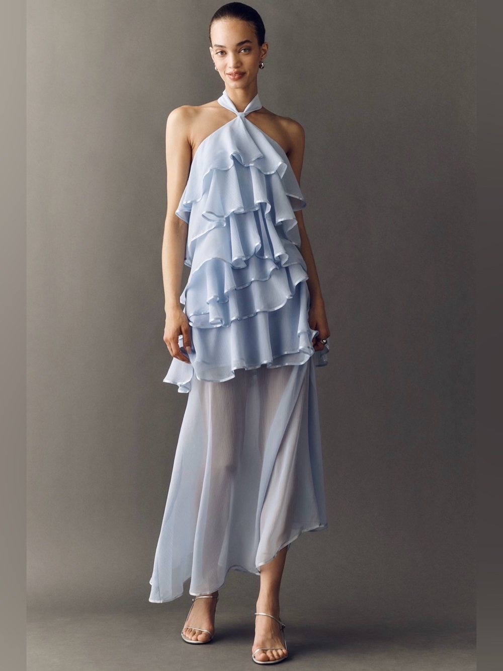 Eliane Halter Neck Maxi Dress - Sz M